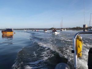 All boats ready for tomorrow's castaway challenge